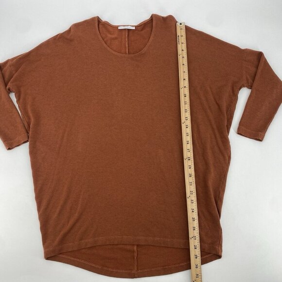 Bryn Walker Burnt Orange Dolman Sleeve Oversized Tunic Top Size XS Lagenlook - Picture 7 of 10